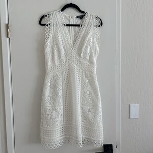 French Connection Elegant White Lace Dress